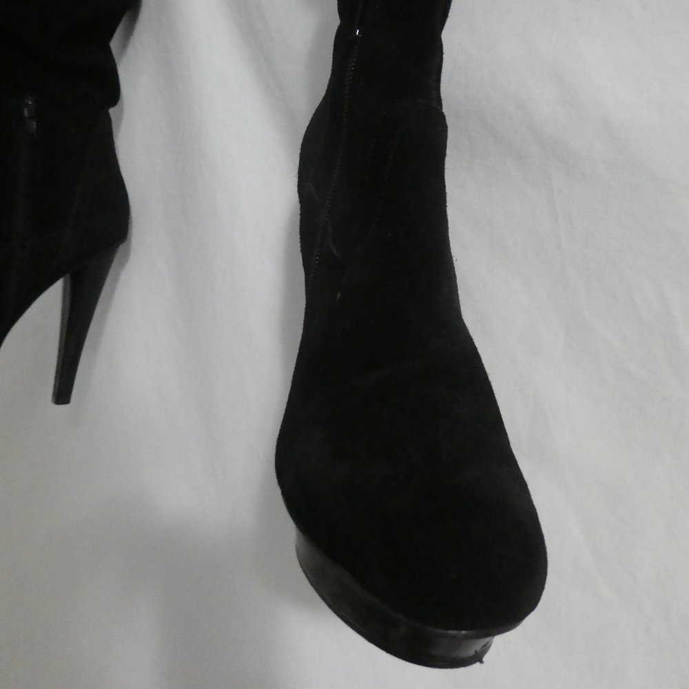 STEVE MADDEN | size 7.5 | Black Suede Stiletto Pirate Slouch Boot | Xenonn | GUC - Picture 8 of 14